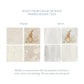 Tile colour example showing the options available to order. 