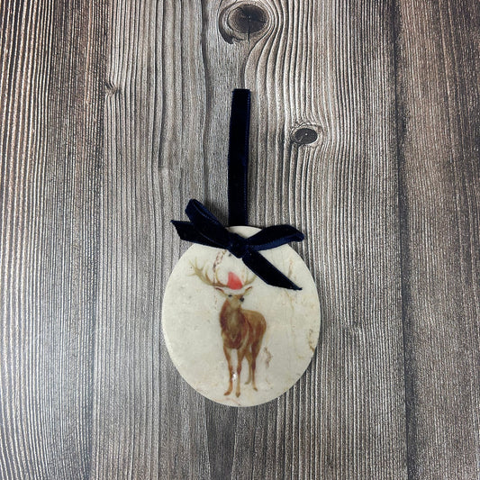 Deer Marble Christmas Bauble **Ex-display** SECONDS 1