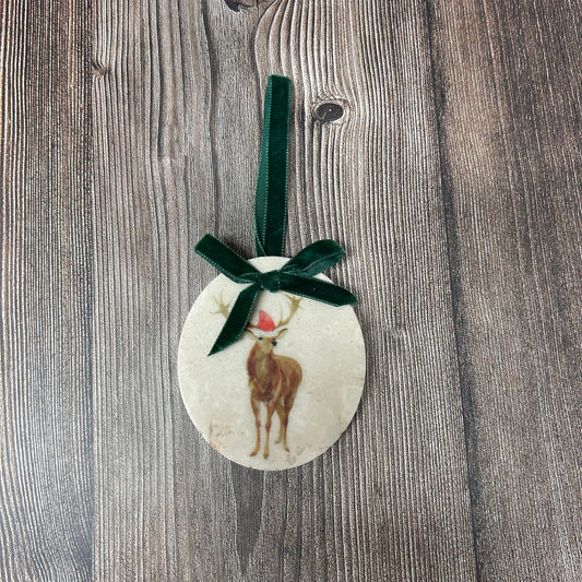 Deer Marble Christmas Bauble **Limited stock** SECONDS 4