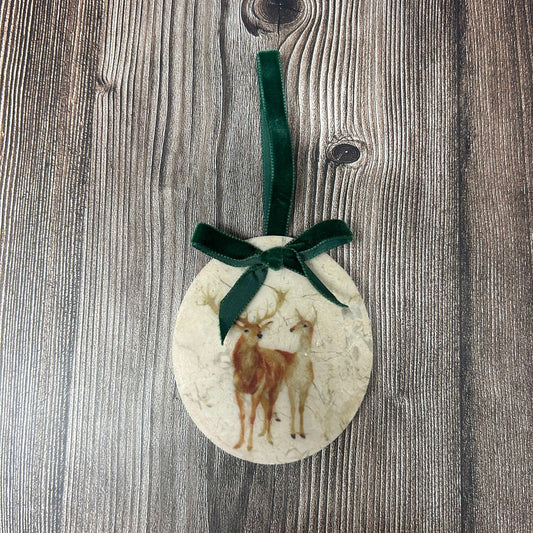 Deer Couple Marble Christmas Bauble **Limited stock** SECONDS 4