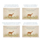 Wooden box with a lid featuring an illustration of a Doe on a wooden background Perfect funeral memory keepsake box, for storing ashes, order of service, flowers, pictures. 