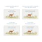 Luxury solid wooden white painted Urn ,  Featuring a Doe in a meadow. A watercolour illustration, our urns and Caskets for displaying or burying ashes. Customisable and can be personalised. Perfect funeral memory keepsake urn, for storing ashes for humans and pets. 