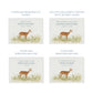 Luxury solid wooden white painted with a Doe in a meadow a beautiful watercolour illustration our urns and Caskets for displaying or burying ashes. Customisable and can be personalised. Perfect funeral memory keepsake urn, for storing ashes for humans and pets