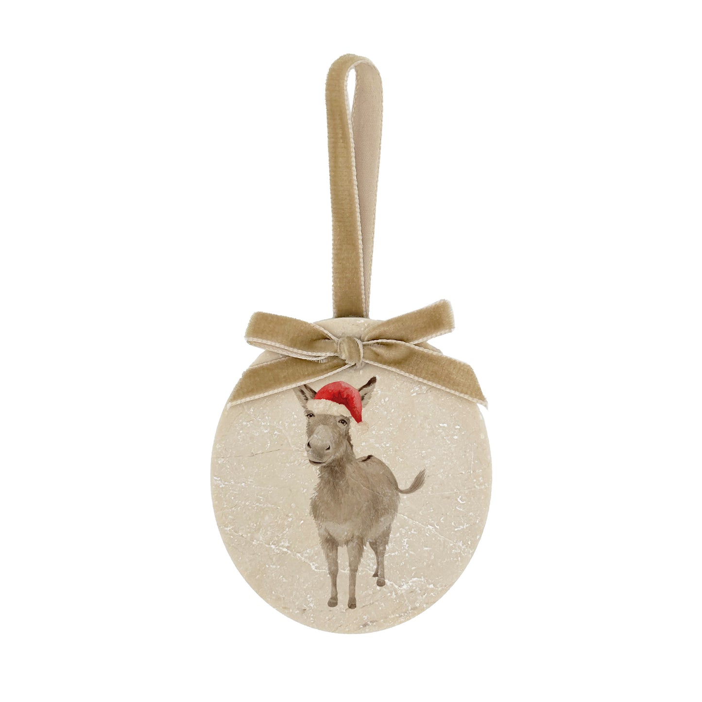 Personalised Christmas Bauble featuring our Little Donkey, Perfect first Christmas, new baby baubles for a truly magical Christmas decoration
