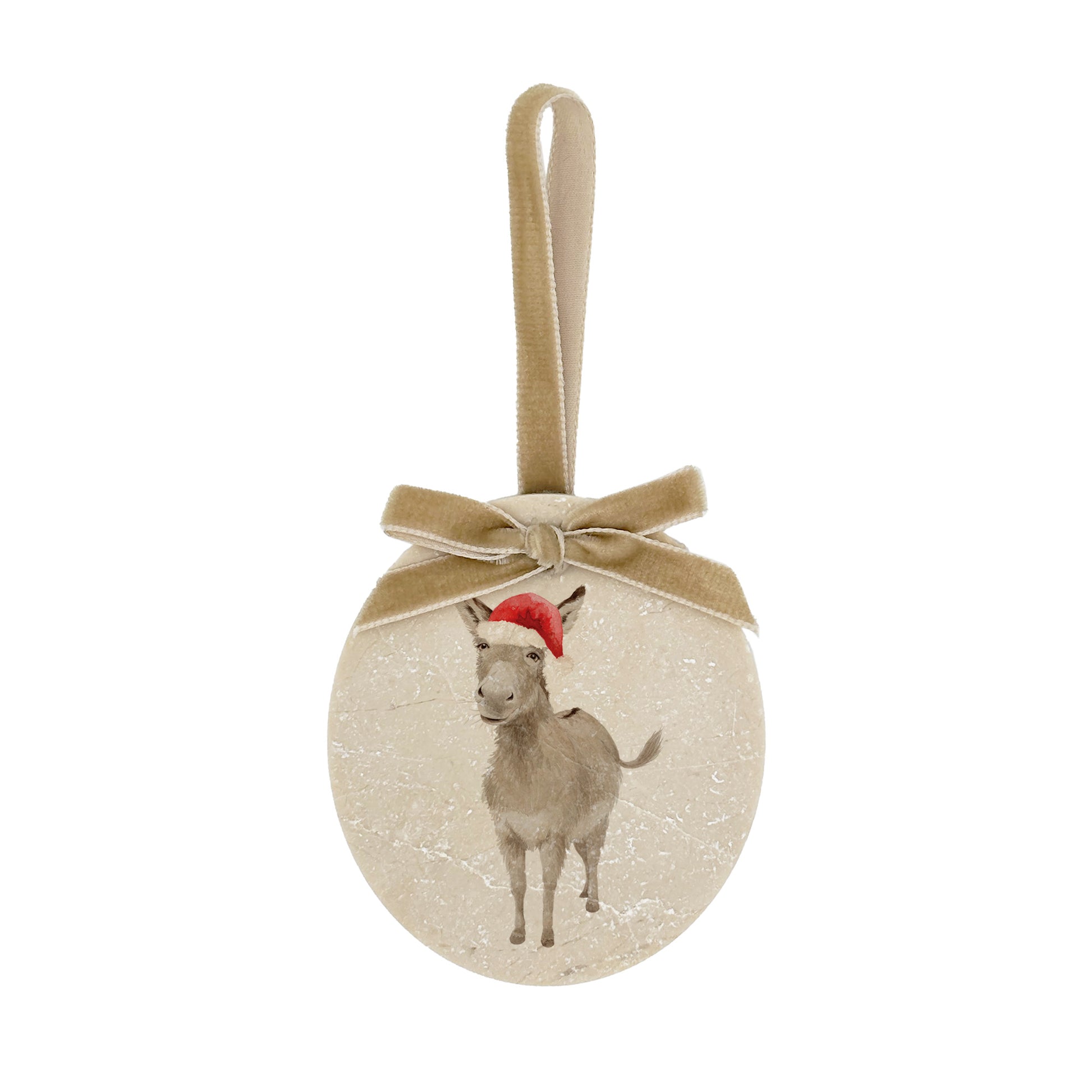 Personalised Christmas Bauble featuring our Little Donkey, Perfect first Christmas, new baby baubles for a truly magical Christmas decoration