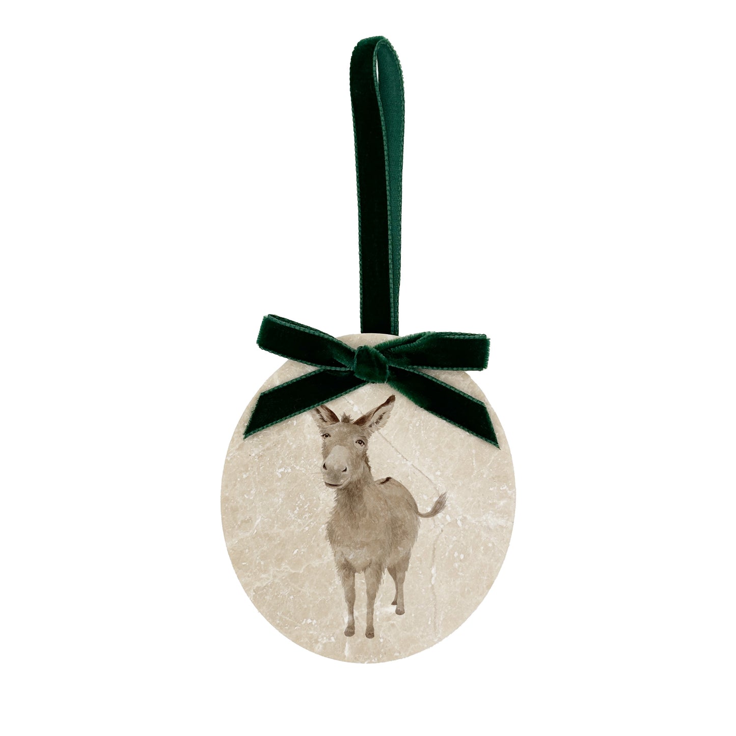 Personalised Christmas Bauble featuring our Little Donkey, Perfect first Christmas, new baby baubles for a truly magical Christmas decoration
