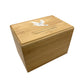 A beautifully crafted solid Bamboo wooden urn, personalised and finished with a soft watercolour design of a flying Dove, Thoughtfully made for either display or burial, this personalised urn can be customised to create a meaningful memorial. Perfect for holding ashes of a loved one or a beloved pet, it serves as a comforting tribute and keepsake. 