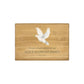 A beautifully crafted solid Bamboo wooden urn, personalised and finished with a soft watercolour design of a flying Dove, Thoughtfully made for either display or burial, this personalised urn can be customised to create a meaningful memorial. Perfect for holding ashes of a loved one or a beloved pet, it serves as a comforting tribute and keepsake. 