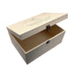 Wooden box with a decorative lid featuring illustrations of a Flying Dove  Perfect funeral memory keepsake box, for storing ashes, order of service, flowers. capturing your loved ones favourite hobby