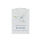 wooden cuboid luxury tealight holder with gorgeous personalised options . Each product is lovingly designed, handmade with our Countryside inspired watercolour designs. This design features a Dove, unique designs to remember a loved on, great for memorial occasions 