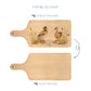 Handmade paddle board in Beech wood, featuring a water colour Mallard Ducks design with a hand tied luxury blue ribbon. perfect chopping board, charcuterie board, serving board and chopping board. 
