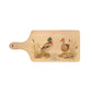 Handmade paddle board in Beech wood, featuring a water colour Mallard Ducks design with a hand tied luxury blue ribbon. perfect chopping board, charcuterie board, serving board and chopping board. 