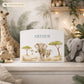 Safari themed babies money box, Featuring mum and baby elephant in a water colour theme. 