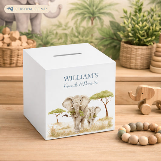 handmade baby money box styled in childrens bedroom nursery decor