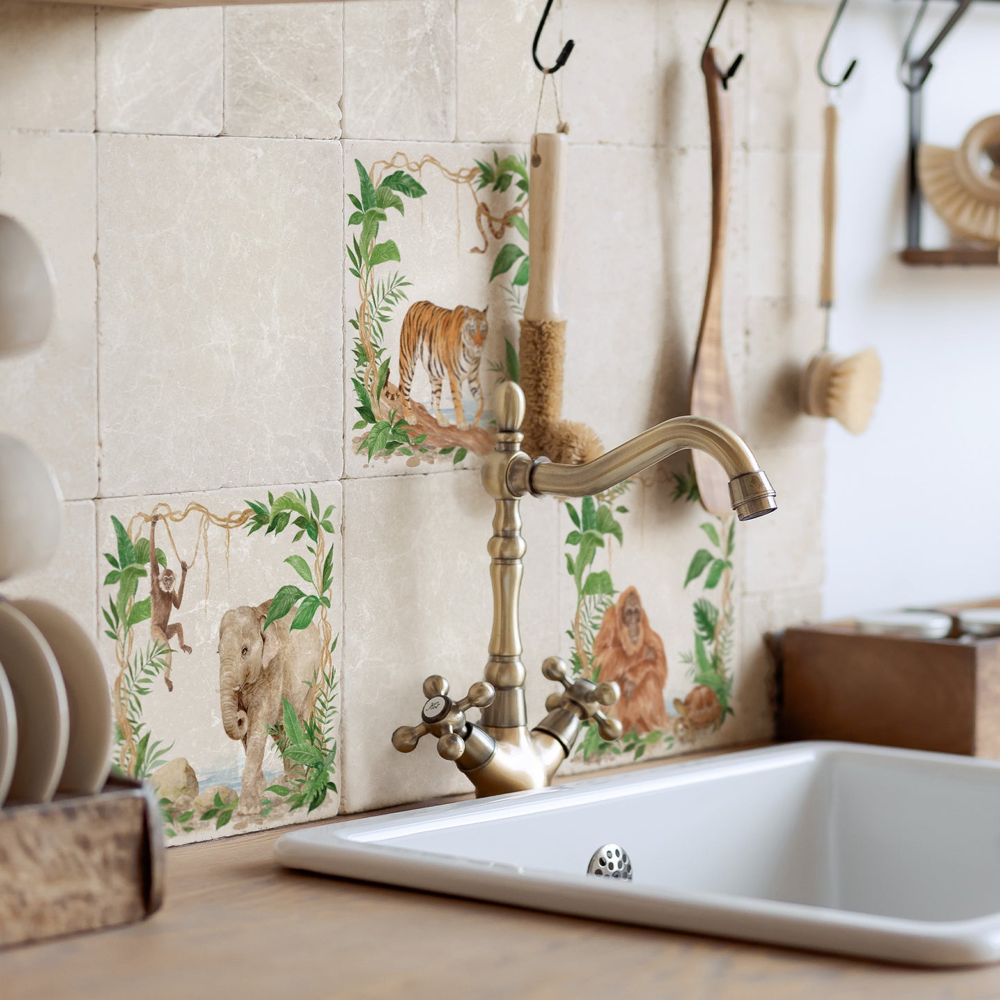 Bringing the Sumatra Rainforest into your homes.  These tiles make the best jungle and maximalist feature in your home.   