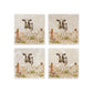 Marble Coasters featuring a dairy cow, sheep, piglet and mouse. In The Humble Hares classic watercolour design. 