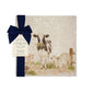 Marble Medium Platter featuring a dairy cow, sheep, piglet and mouse. In The Humble Hares classic watercolour design. 