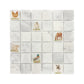 Mosaic kitchen splashback with a watercolour Farmyard mix illustration