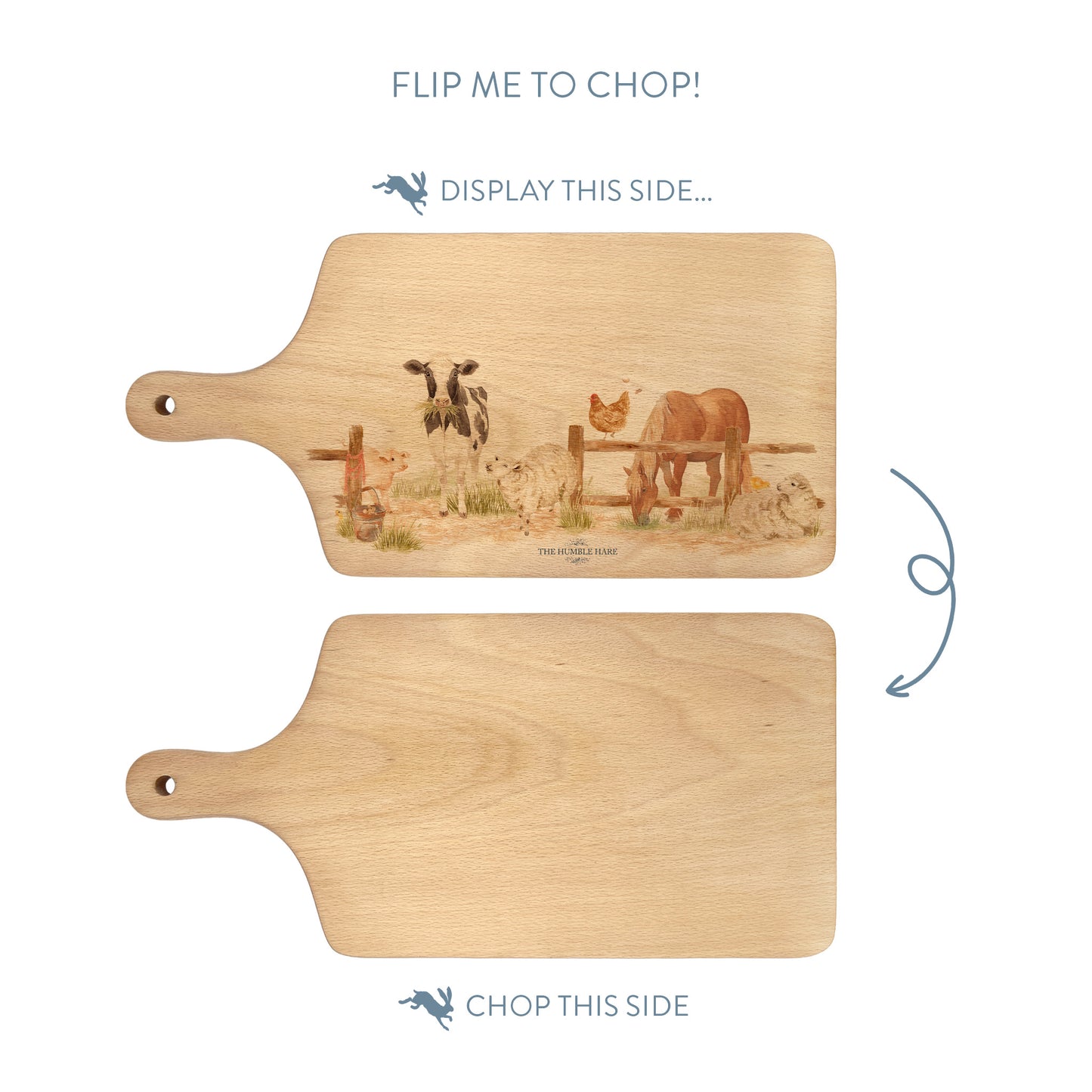 Farmyard Animal chopping board 