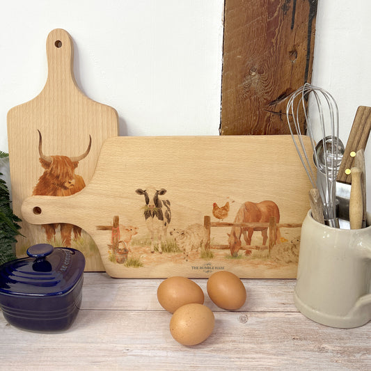 Farmyard Animal chopping board 