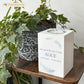 wooden cuboid luxury tealight holder with gorgeous personalised options . Each product is lovingly designed, handmade with our Countryside inspired watercolour designs. This design features a Feathers, unique designs to remember a loved on, great for memorial occasions 