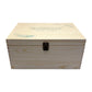 Wooden box with a decorative lid featuring illustrations of a Floating Feathers Perfect funeral memory keepsake box, for storing ashes, order of service, flowers. capturing your loved ones favourite hobby