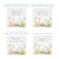 White Square personalised Wooden box with a decorative lid featuring illustrations flowers with children's wellies Perfect funeral memory keepsake box, for storing ashes, order of service, flowers and capturing your loved ones things in one place. Available in red, blue, yellow and green