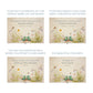 Wooden box with a decorative lid featuring illustrations of a Flower Garden with Children's welly boots. Perfect funeral memory keepsake box, for storing ashes, order of service, flowers