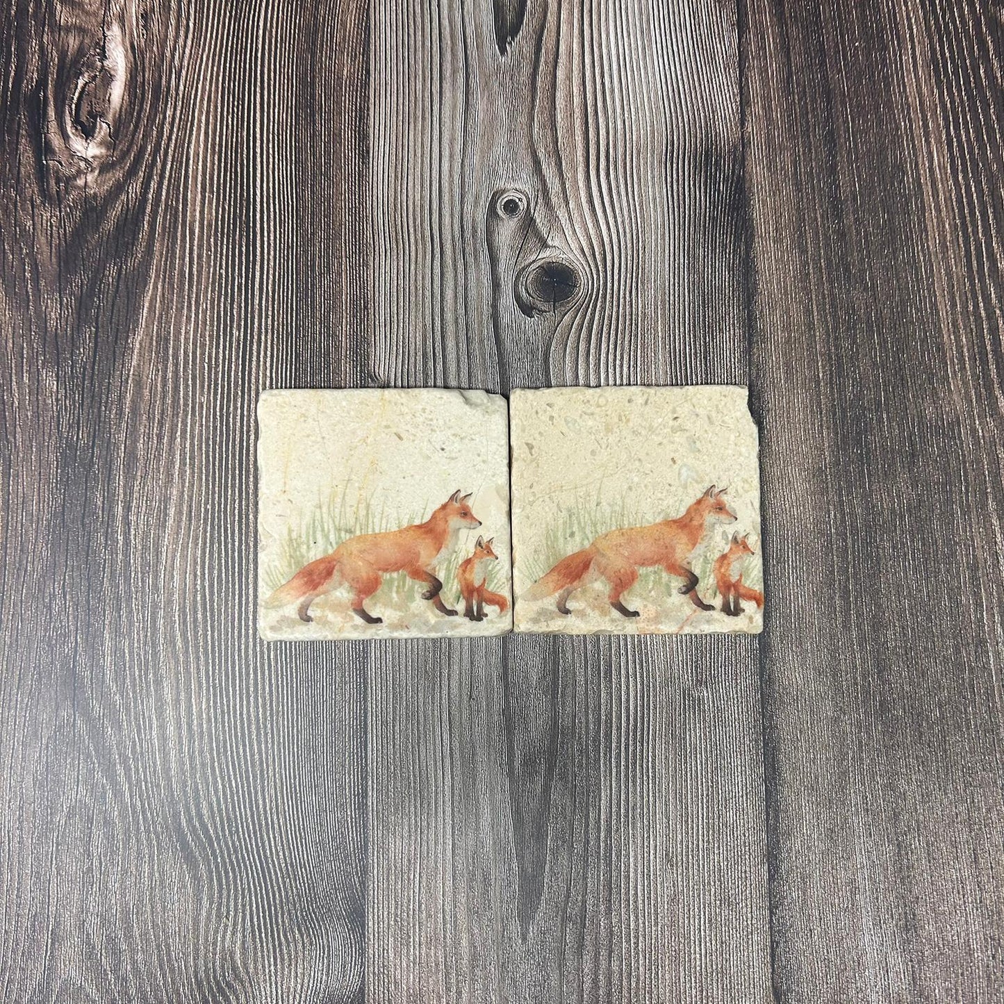 The Faithful Fox Coasters Set of 2 **Ex-display** SECONDS 1