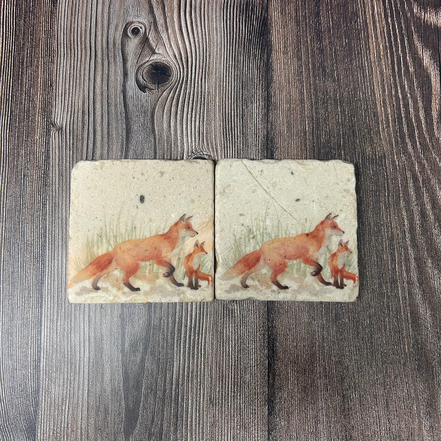 The Faithful Fox Coasters Set of 2 **Limited stock** SECONDS 3