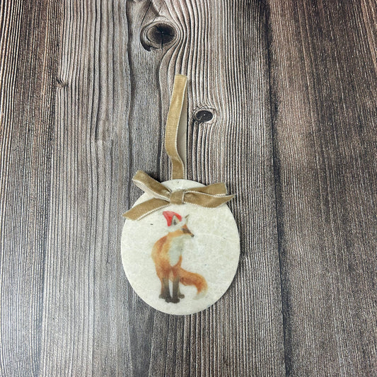 Baby Fox Marble Christmas Bauble **Almost gone** SECONDS 3