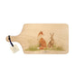 Water colour Fox and Hare chopping board 
