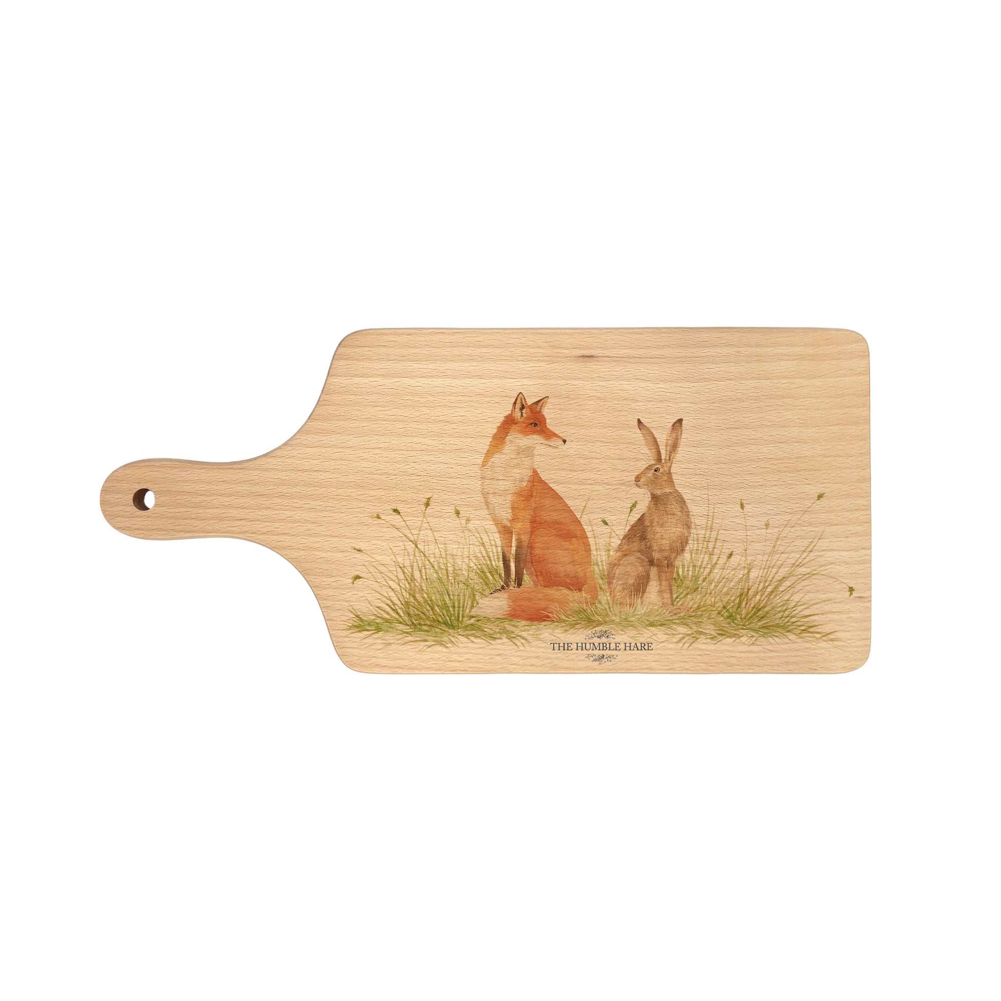 Fox and Hare wooden chopping board 
