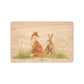 Watercolour Fox and Hare wooden chopping board 