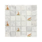 Individual mosaic wall tile decorated with a watercolour Fox design