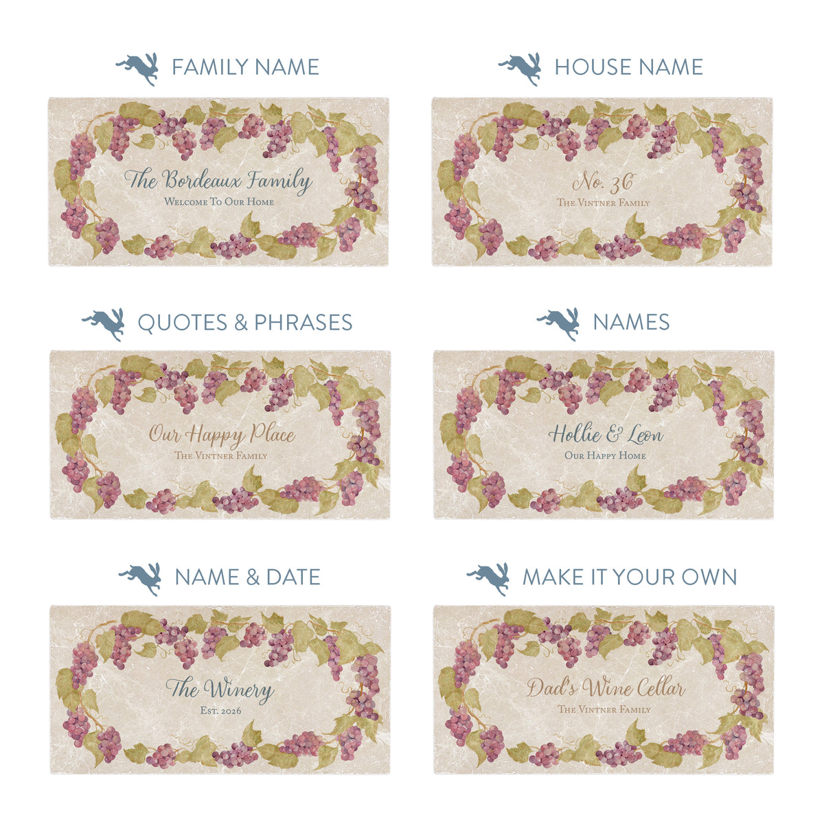 Personalised examples. 