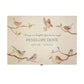 Wooden box with a lid featuring an illustration of  Garden Birds on a wooden background Perfect funeral memory keepsake box, for storing ashes, order of service, flowers, pictures.