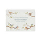 Luxury solid wooden white painted Garden Birds on Branches watercolour illustration our urns and Caskets for displaying or burying ashes. Customisable and can be personalised. Perfect funeral memory keepsake urn, for storing ashes for humans and pets
