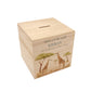 personalised handmade money box with watercolour design for childrens bedroom, mummy and baby Giraffe grazing in the sunshine