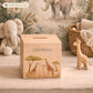 personalised handmade money box with watercolour design for childrens bedroom, mummy and baby Giraffe grazing in the sunshine