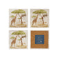 The Savannah Collectors set is perfect for the safari lover, featuring beautiful watercolour designs on our much loved marble platters and coasters. You can find a Giraffe and Leopard on these set of 4 coasters