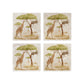 The Savannah Collectors set is perfect for the safari lover, featuring beautiful watercolour designs on our much loved marble platters and coasters. You can find a Giraffe and Leopard on these set of 4 coasters