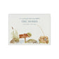 Luxury solid wooden white painted Fishing scene  watercolour illustration our urns and Caskets for displaying or burying ashes. Customisable and can be personalised. Perfect funeral memory keepsake urn, for storing ashes for humans and pets