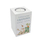 wooden cuboid luxury tealight holder with gorgeous personalised options . Each product is lovingly designed, handmade with our Countryside inspired watercolour designs. This design features a Garden Scene, unique designs to remember a loved on, great for memorial occasions 