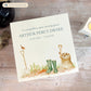 White Square personalised Wooden box with a decorative lid featuring illustrations of a Garden Scene, perfect for Granny, Mum, Grandma, Grandad, Dad who loved to be in the Garden  Perfect funeral memory keepsake box, for storing ashes, order of service, flowers and capturing your loved ones things in one place. 