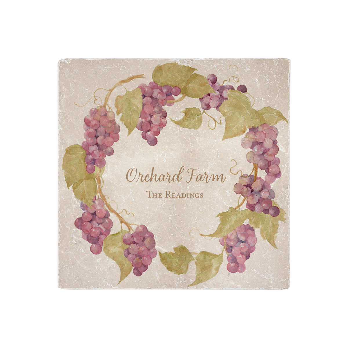 Wreath style personalised Splashback tile make it your own with your own text.