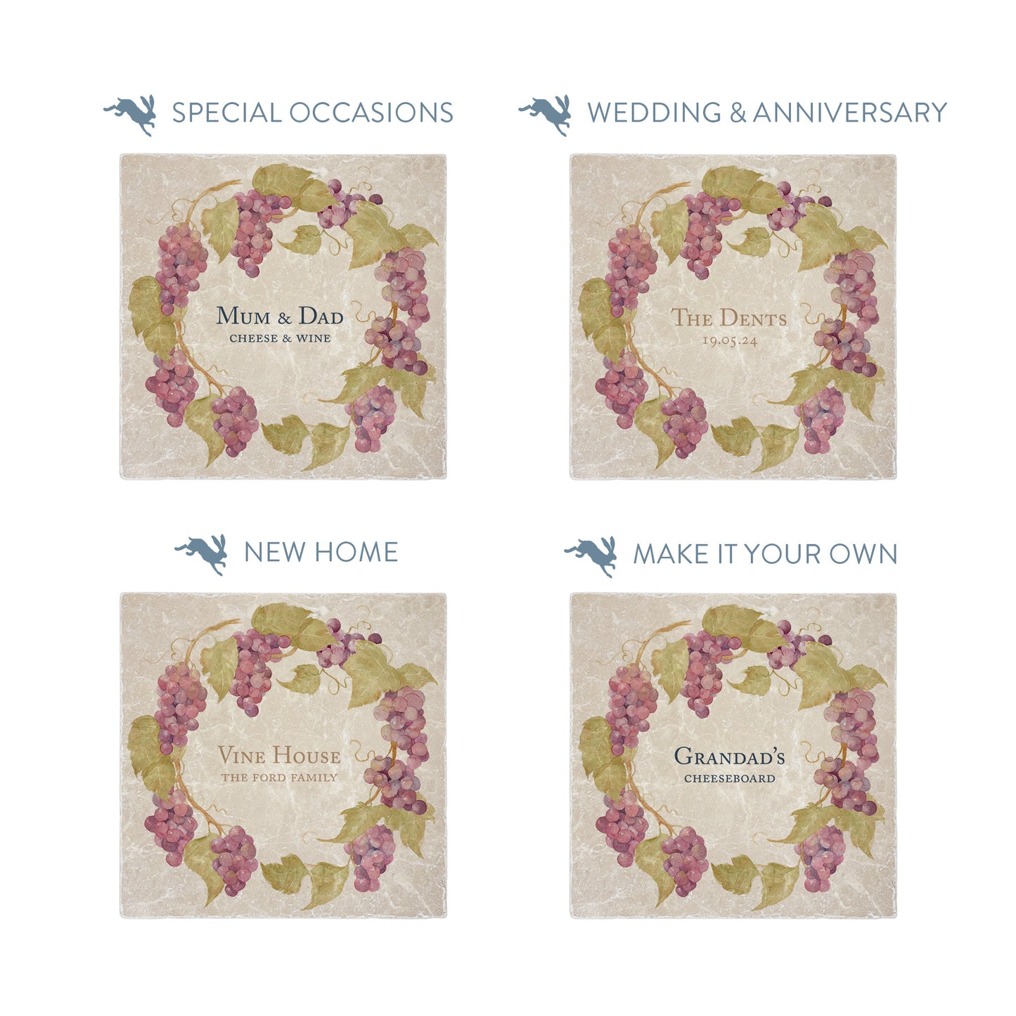 personalised text examples, making your platter truly yours.  