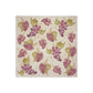 A cream marble 20x20cm wall tile with a maximalist watercolour grape pattern.