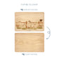 sheep breaking out from the field in a water colour style on our beech wooden chopping board 