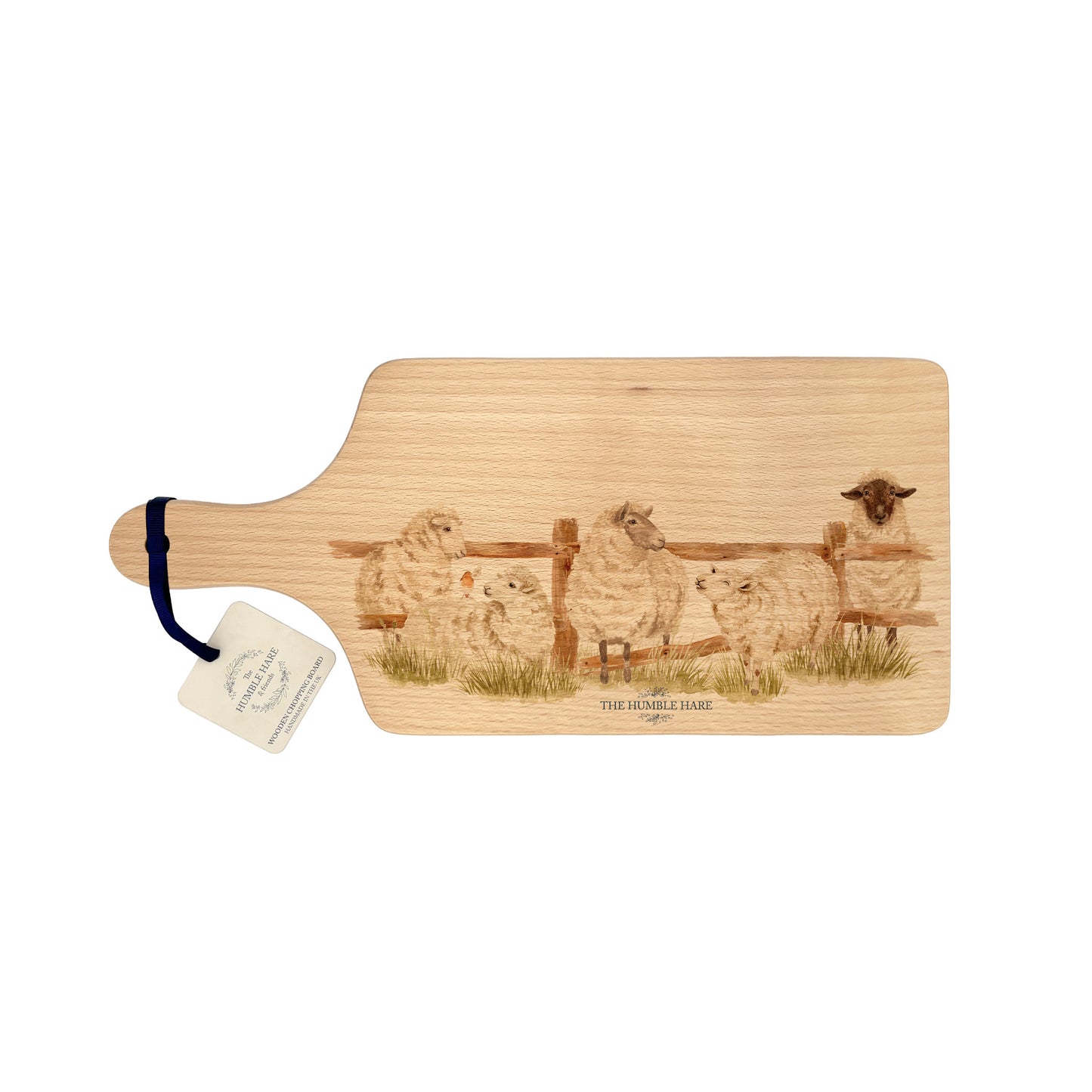 The Farm sheep getting into trouble, watercolour design flip chopping board 